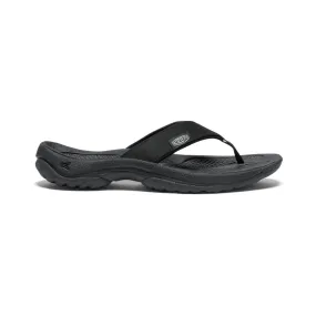Women's Kona Leather Flip-Flop  |  Black/Vapor,Soft Comfortable Sandals