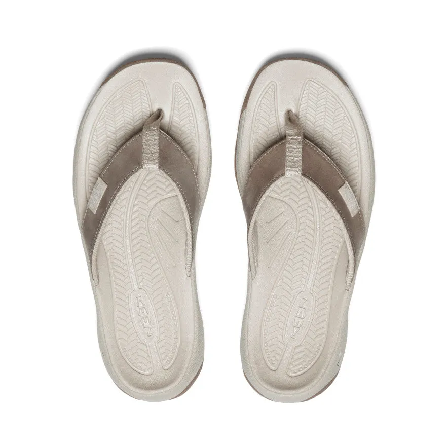 Women's Kona Leather Flip-Flop  |  Brindle/Silver Birch,Comfort