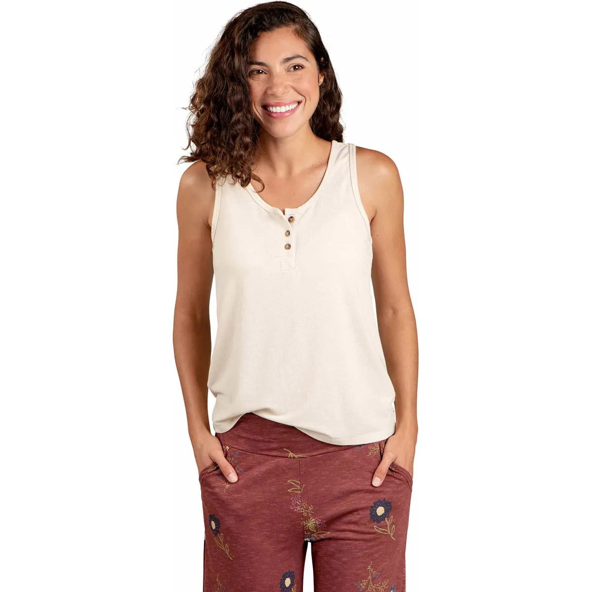 Women's Piru Henley Tank,Women Top