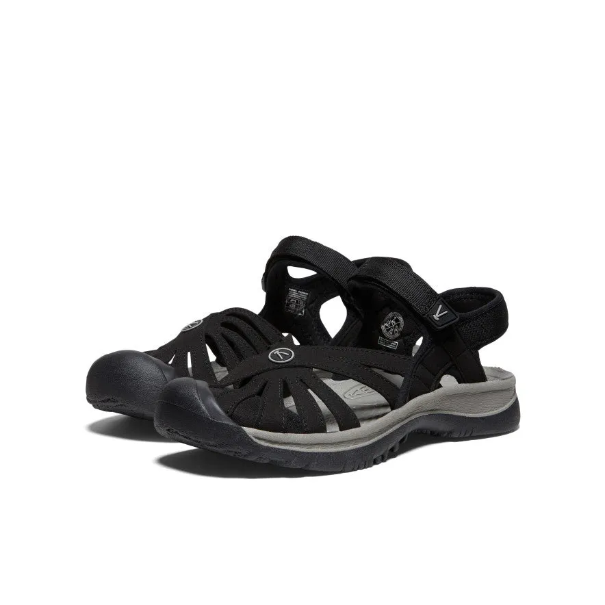 Women's Rose Sandal  |  Black/Neutral Gray,Soft Comfortable Sandals