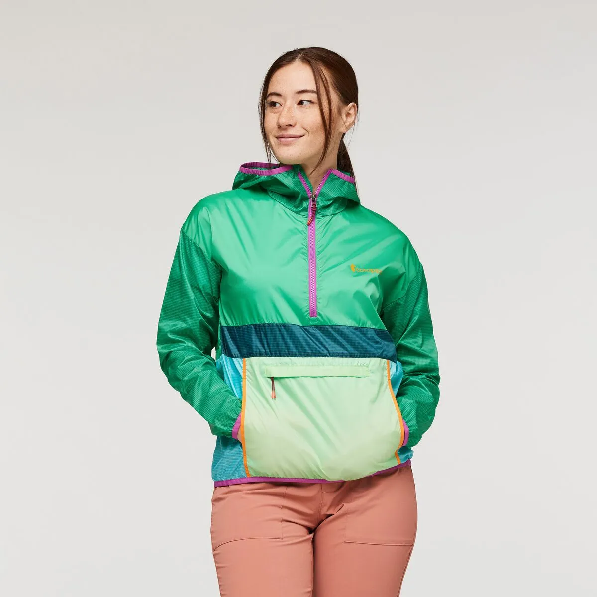Women's Teca Half-Zip Windbreaker,Women Outwear
