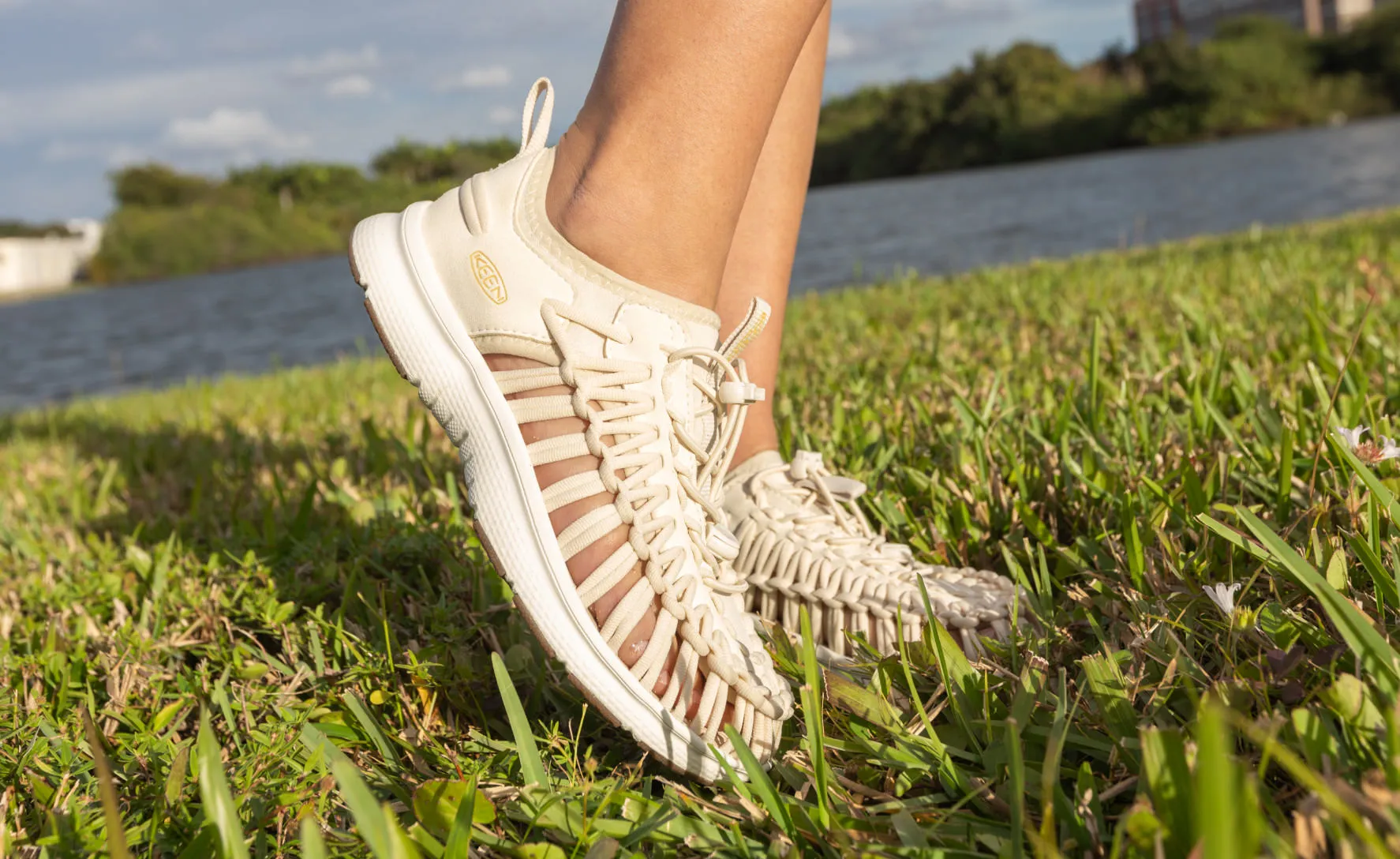 Women's UNEEK O3 Sneaker Sandal  |  Birch/Star White,Soft Comfortable Sandals
