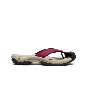 Women's Waimea Leather Flip-Flop  |  Beaujolais,Comfort