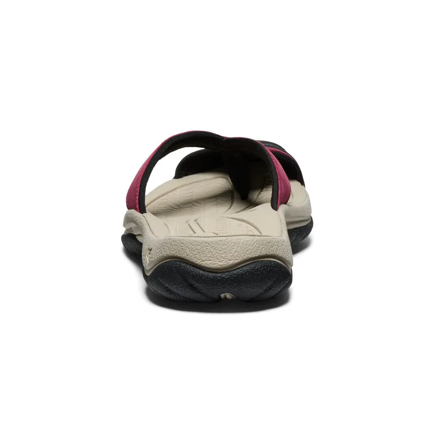Women's Waimea Leather Flip-Flop  |  Beaujolais,Comfort