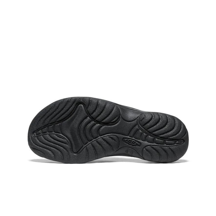 Women's Waimea Leather Flip-Flop  |  Black/Black,Comfort