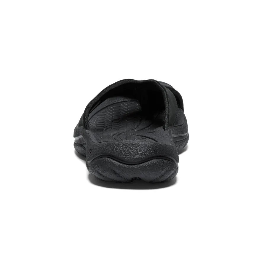 Women's Waimea Leather Flip-Flop  |  Black/Black,Comfort