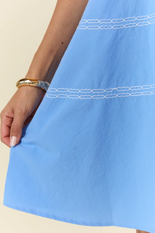 Wonderful Thoughts Blue Bow Tie Mini Dress SALE,Daily Outfit
